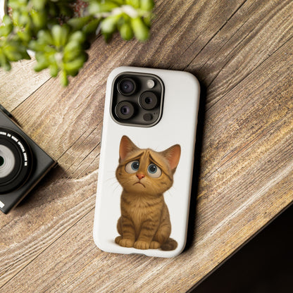 Cute Cat Phone Case, Funny Kitty Case, Animal Lover Gift, Cat Lover Accessory, Unique Cat Design Case, Pet Mom Gift - TRV