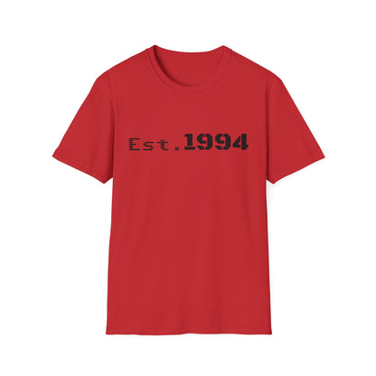 Vintage 1994 Est. graphic T-shirt by Printify featuring a bold "Born 1994" design on a classic cotton tee.