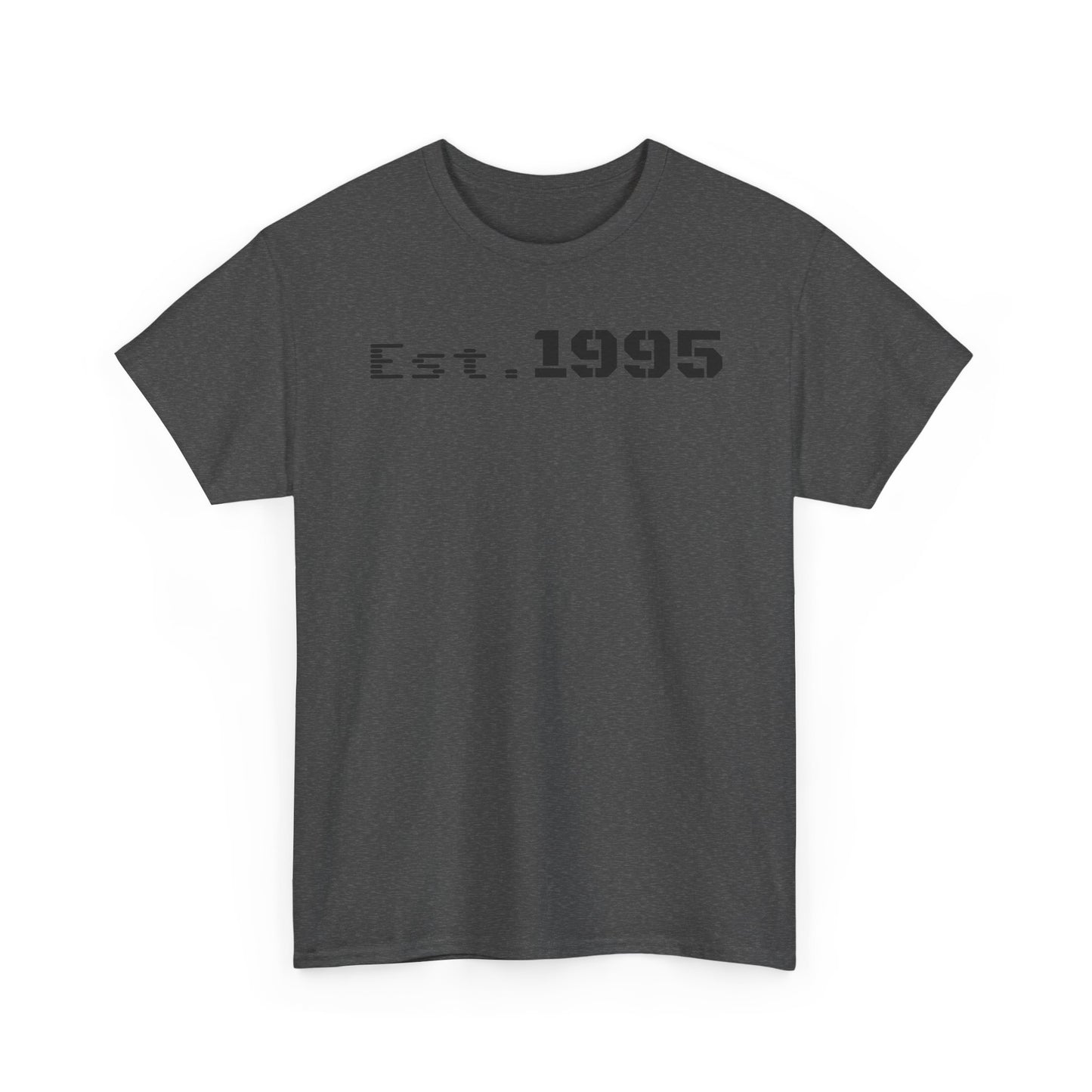 Unisex Heavy Cotton Tee - Est. 1995, Vintage Birthday Gift, Customizable Tee, Retro Unisex Shirt, Casual Everyday Wear