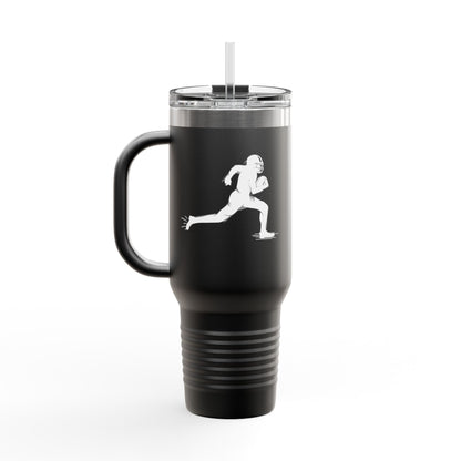 Football Player Coffee Tumbler, Insulated Travel Mug for Active Lifestyles, Sporty Drinkware for On-the-Go, Perfect Gift for Athletes
