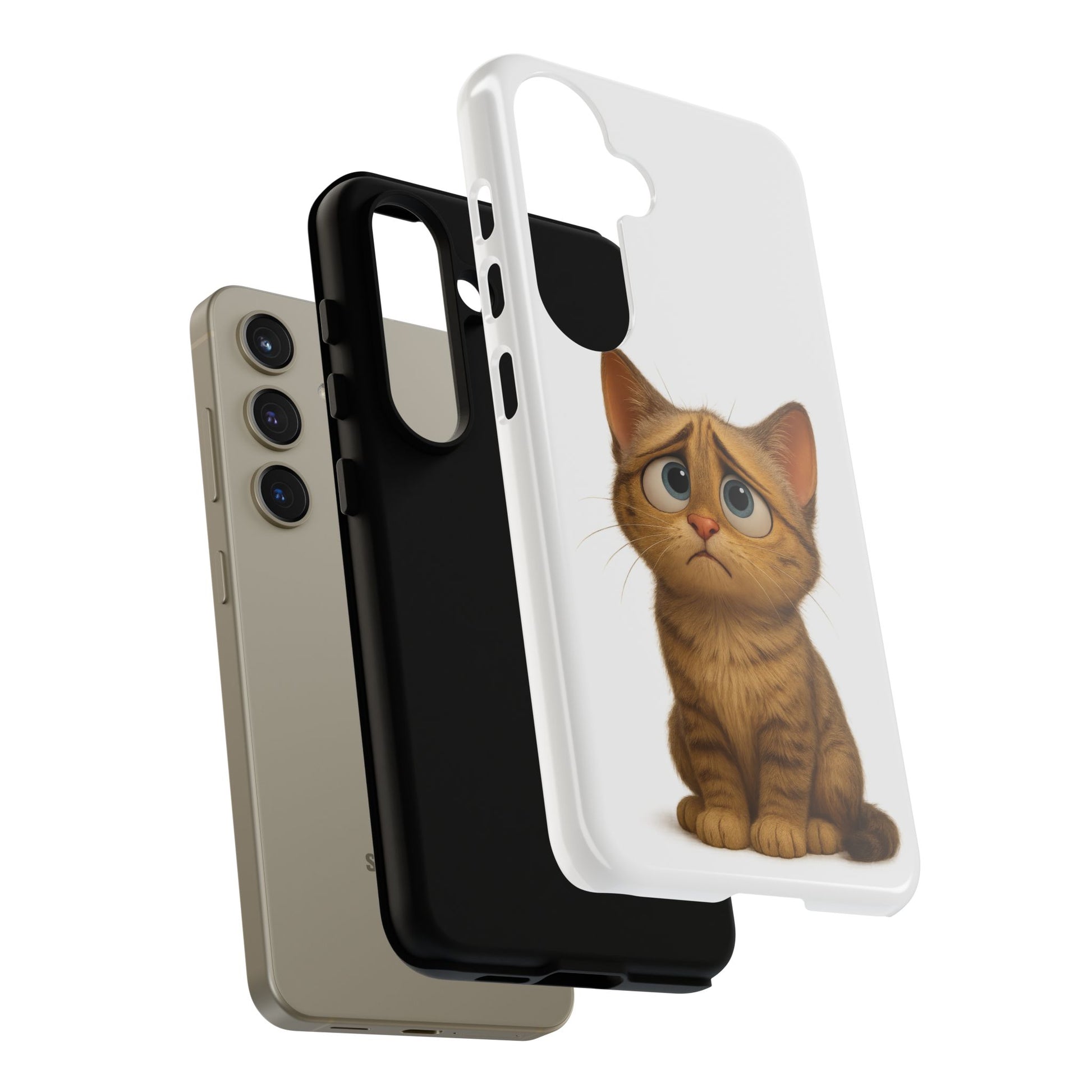 Cute Cat Phone Case, Funny Kitty Case, Animal Lover Gift, Cat Lover Accessory, Unique Cat Design Case, Pet Mom Gift - TRV