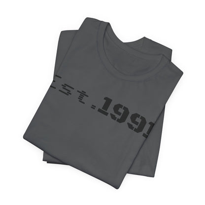 Unisex Vintage Est. 1991 Tee - Perfect Gift for Birthdays, Anniversaries, Throwback Fashion, Casual Wear, Milestone Celebrations