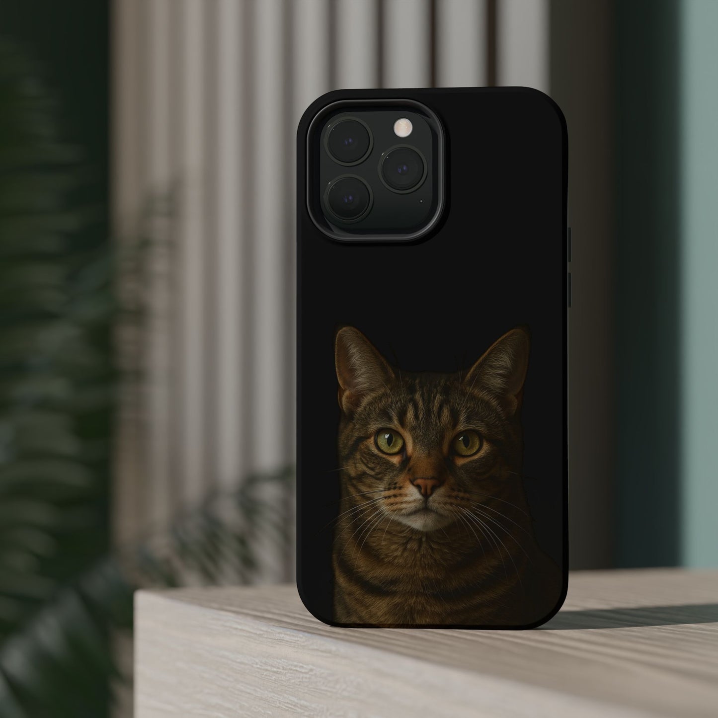 Magnetic Impact-Resistant Phone Case — Realistic Tabby Cat Portrait