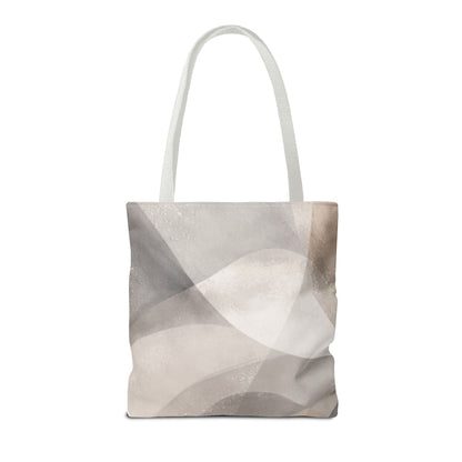 Neutral Abstract Watercolor Waves Tote Bag | All-Over Print