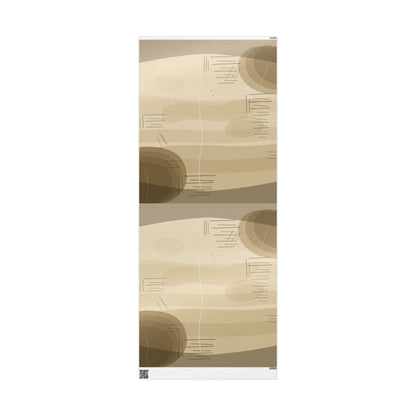 Neutral Abstract Wrapping Paper Roll — Beige Geometric Gift Wrap
