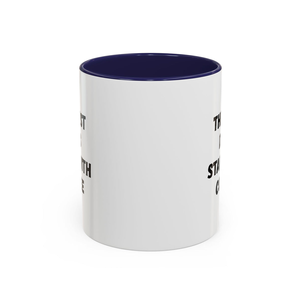 Ceramic coffee mug with "The Best Days Start With Coffee" print, 11oz size, white with black text, by Printify.