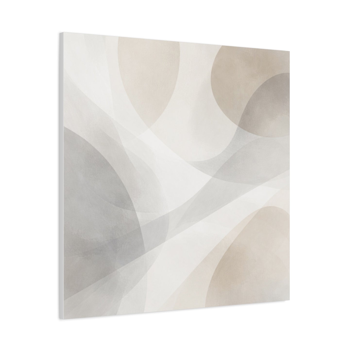 Neutral Abstract Organic Shapes Matte Canvas