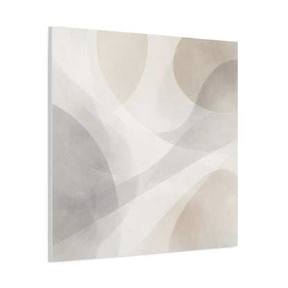 Neutral Abstract Organic Shapes Matte Canvas