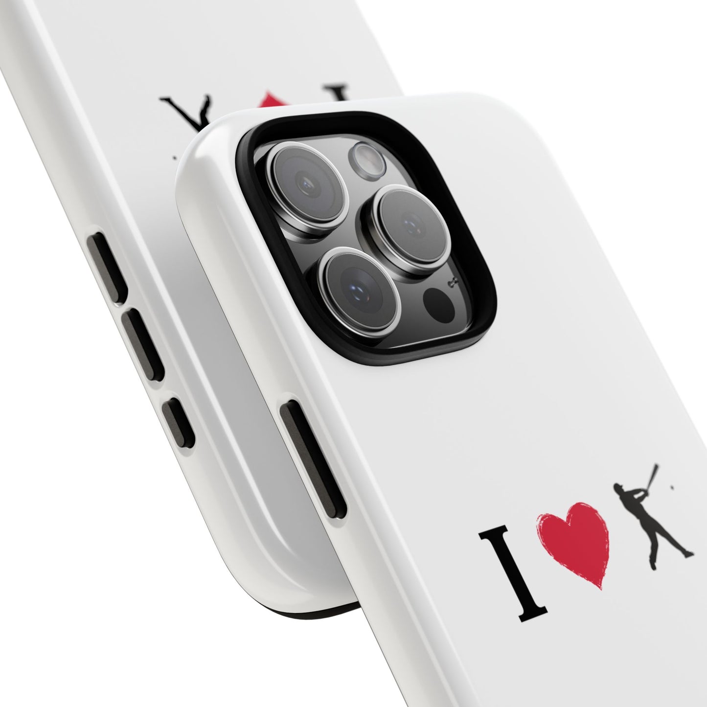 Baseball Love Phone Case, Tough Cases for Sports Lovers, i Heart Baseball Protection, Gift for Players, Cute Sports Case - TRV