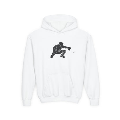 Youth Baseball Catcher Hoodie, Sporty Sweatshirt for Kids, Perfect Gift for Young Athletes, Team Spirit Gear, Sports Event Apparel