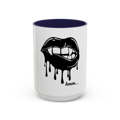 Vampire Lip Accent Coffee Mug - 11oz & 15oz - Unique Halloween Gift - TRV