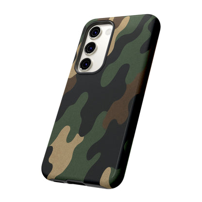 Rugged military green camo phone case by Printify, durable protective cover for smartphone with tough camouflage design.
