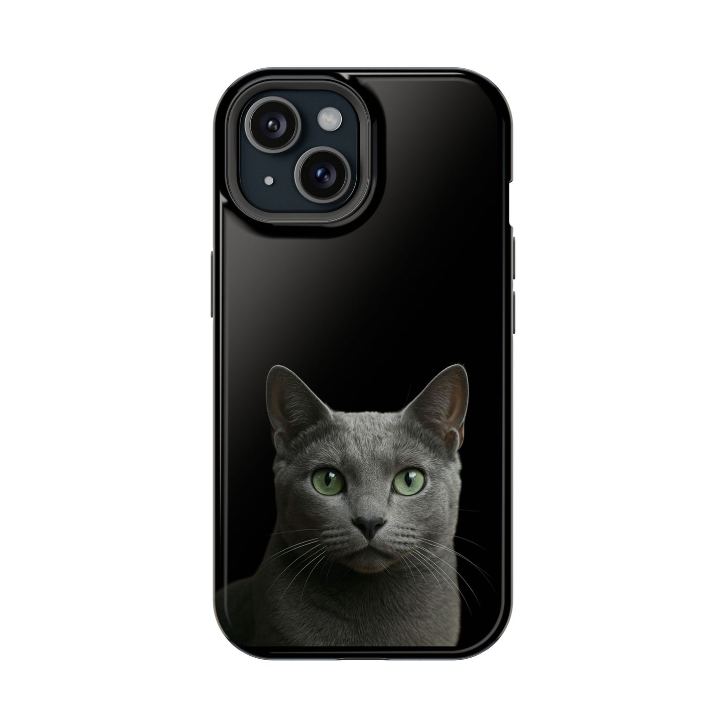 Russian Blue Cat Phone Case — Magnetic Impact-Resistant iPhone Cover