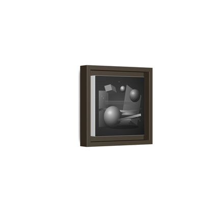 Monochrome Geometric Spheres Canvas Framed Wall Art | Matte Print