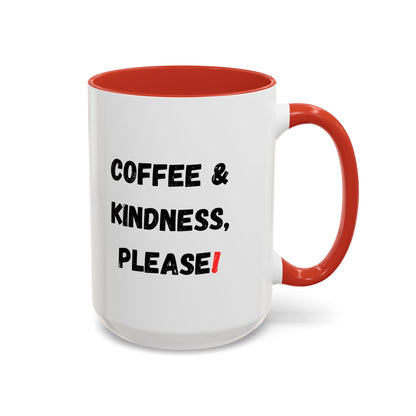 Coffee & Kindness Mug - Inspirational Coffee Cup, Gift for Friends, Office Decor, Encouragement, Morning Motivation