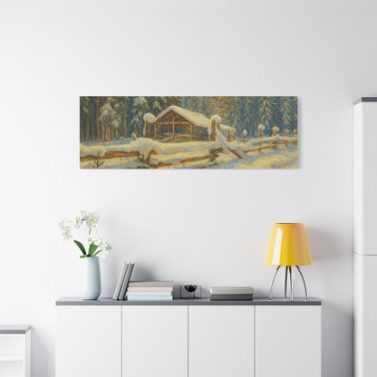 Canvas Wall Art, Winter Landscape Print, Home Decor, Rustic Art, Gift for Nature Lovers, Holiday Decoration - TRV