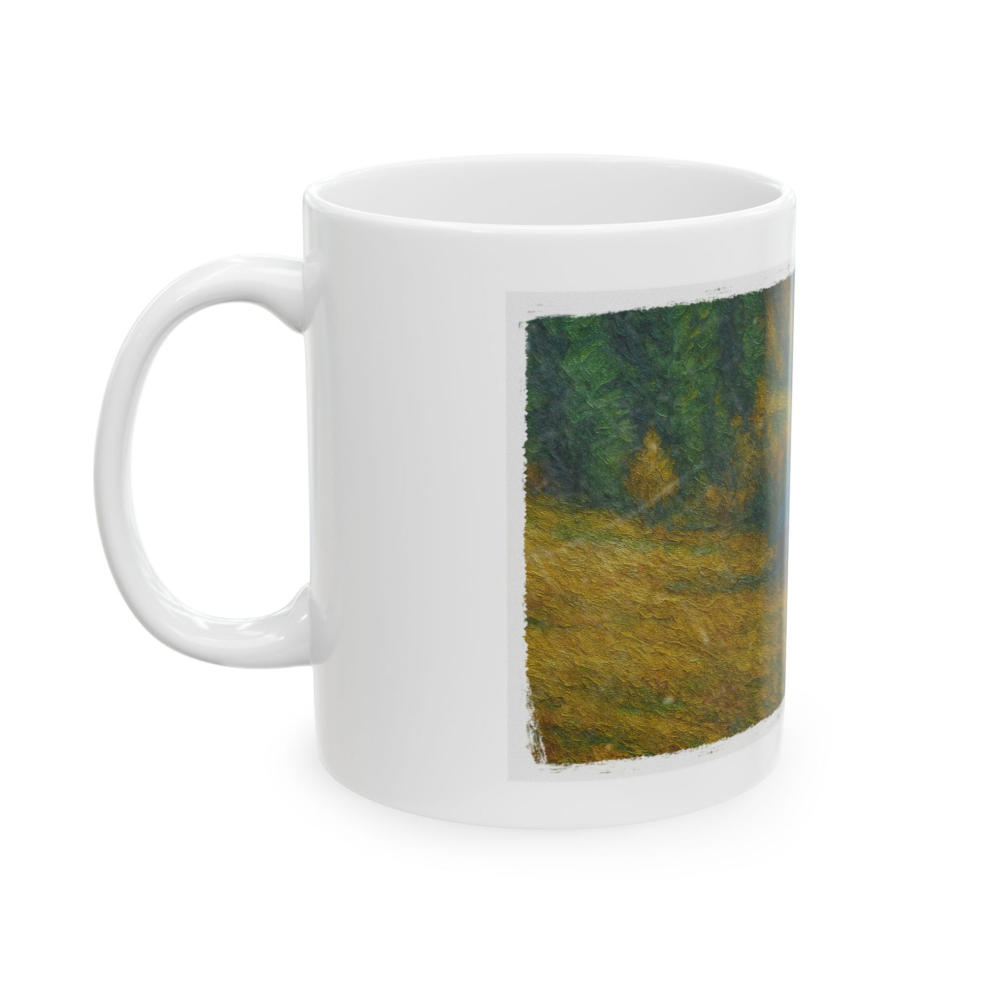 Rustic Cabin Ceramic Mug - Cozy Coffee Cup, Handmade Gift for Nature Lovers, Perfect for Home or Office, Great for Christmas, [...] - TRV