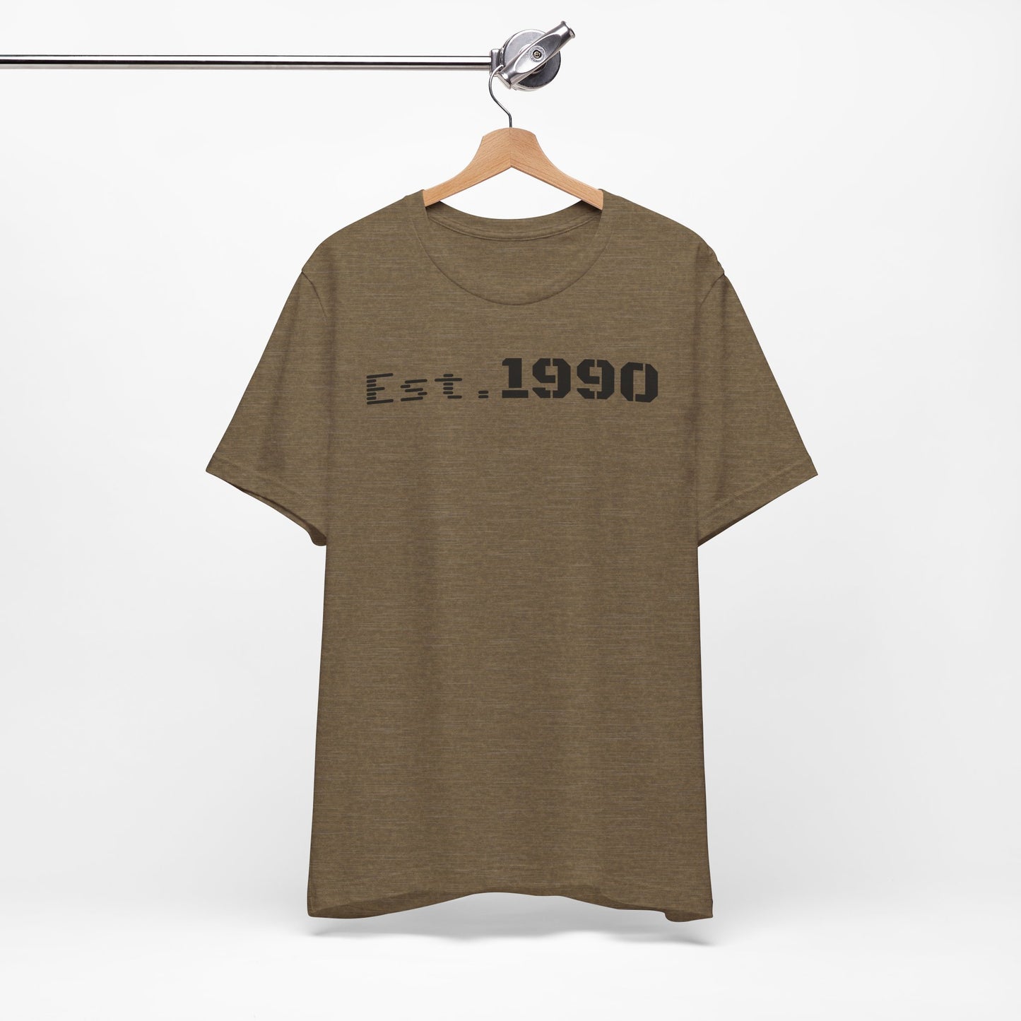 Unisex Est. 1990 Nostalgic Jersey Tee - Perfect Gift, Vintage Style, Retro Fashion, Birthday Celebration, Casual Wear - TRV