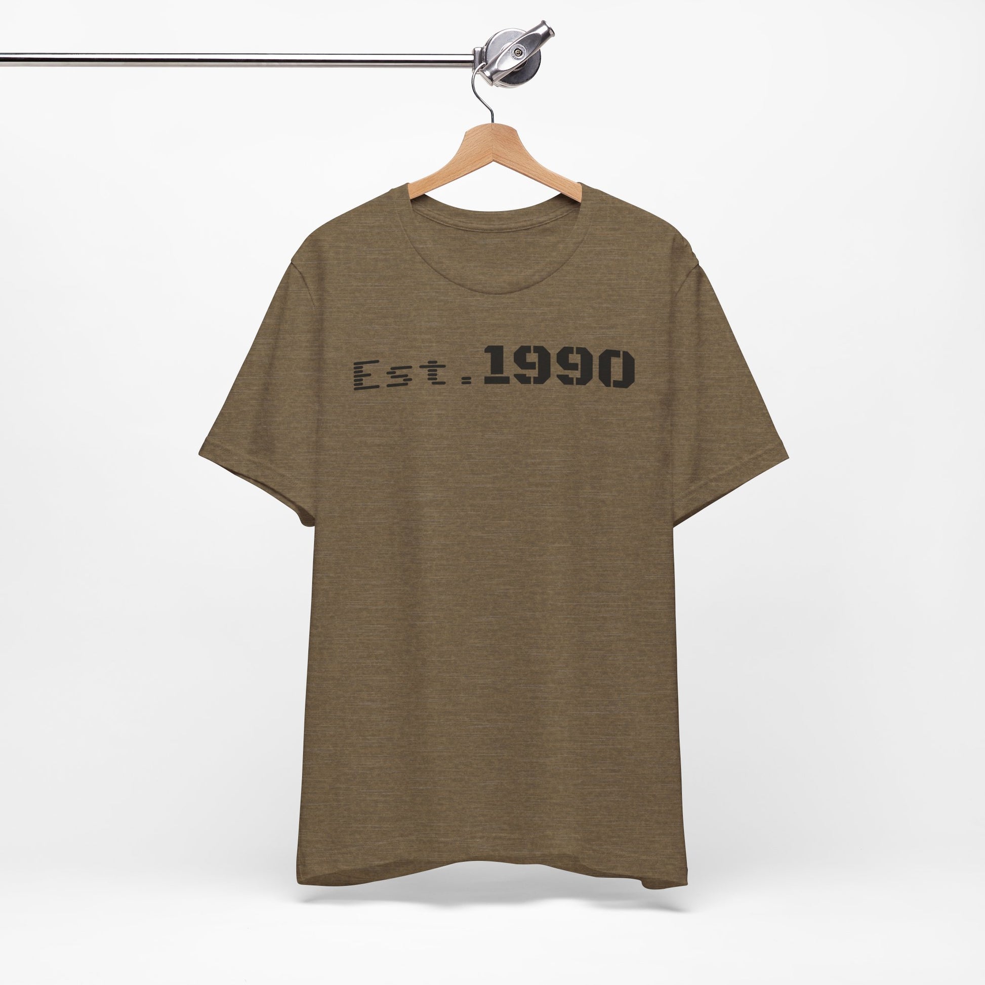 Unisex Est. 1990 Nostalgic Jersey Tee - Perfect Gift, Vintage Style, Retro Fashion, Birthday Celebration, Casual Wear - TRV