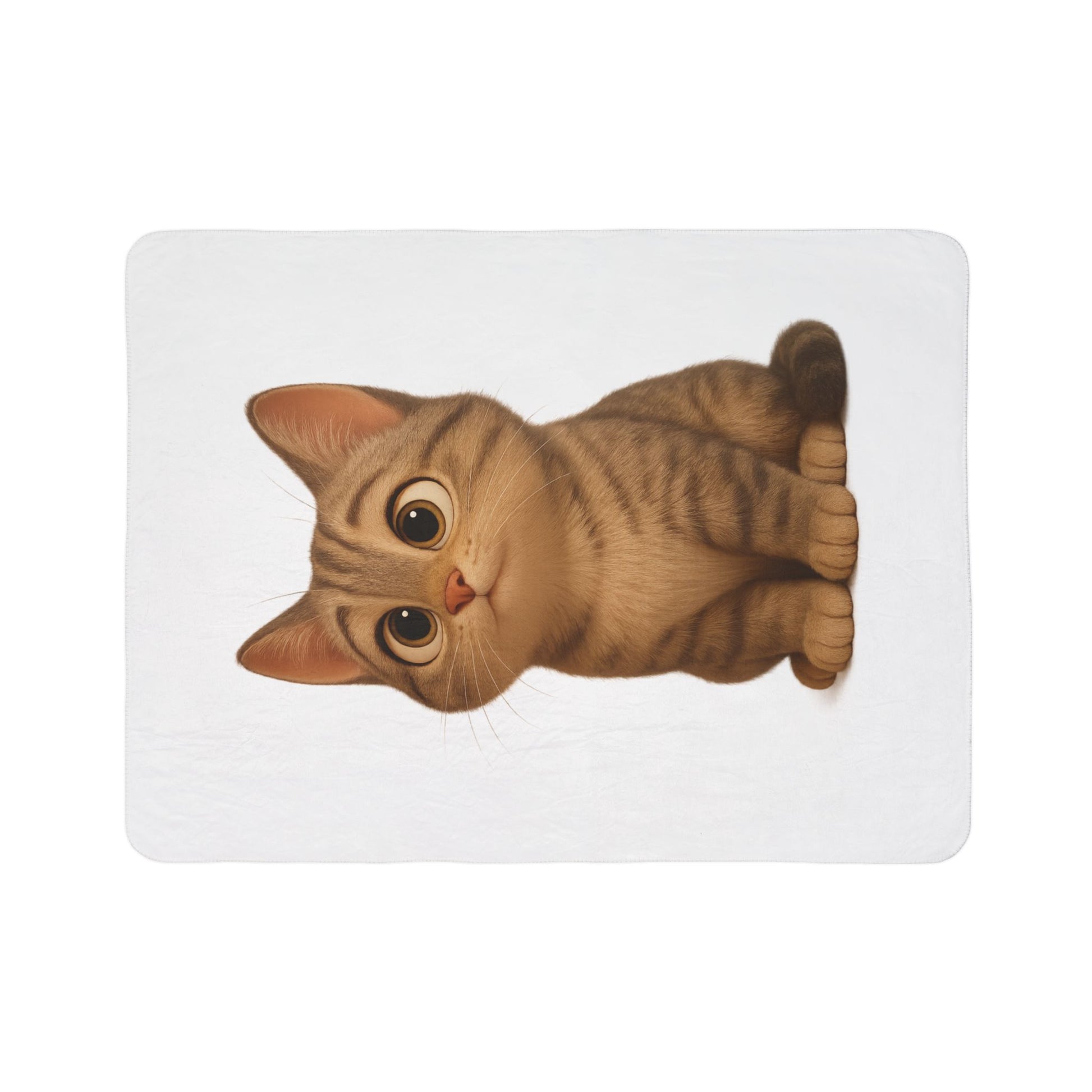 Cozy Cat Fleece Sherpa Blanket, Cute Pet Decor, Cat Lover Gift, Warm Throw Blanket, Home Essentials, Animal Lover Blanket - TRV