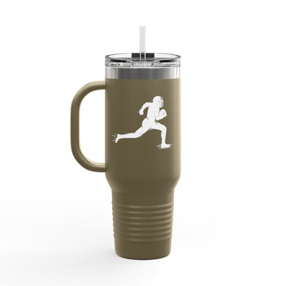 Football Player Coffee Tumbler, Insulated Travel Mug for Active Lifestyles, Sporty Drinkware for On-the-Go, Perfect Gift for Athletes