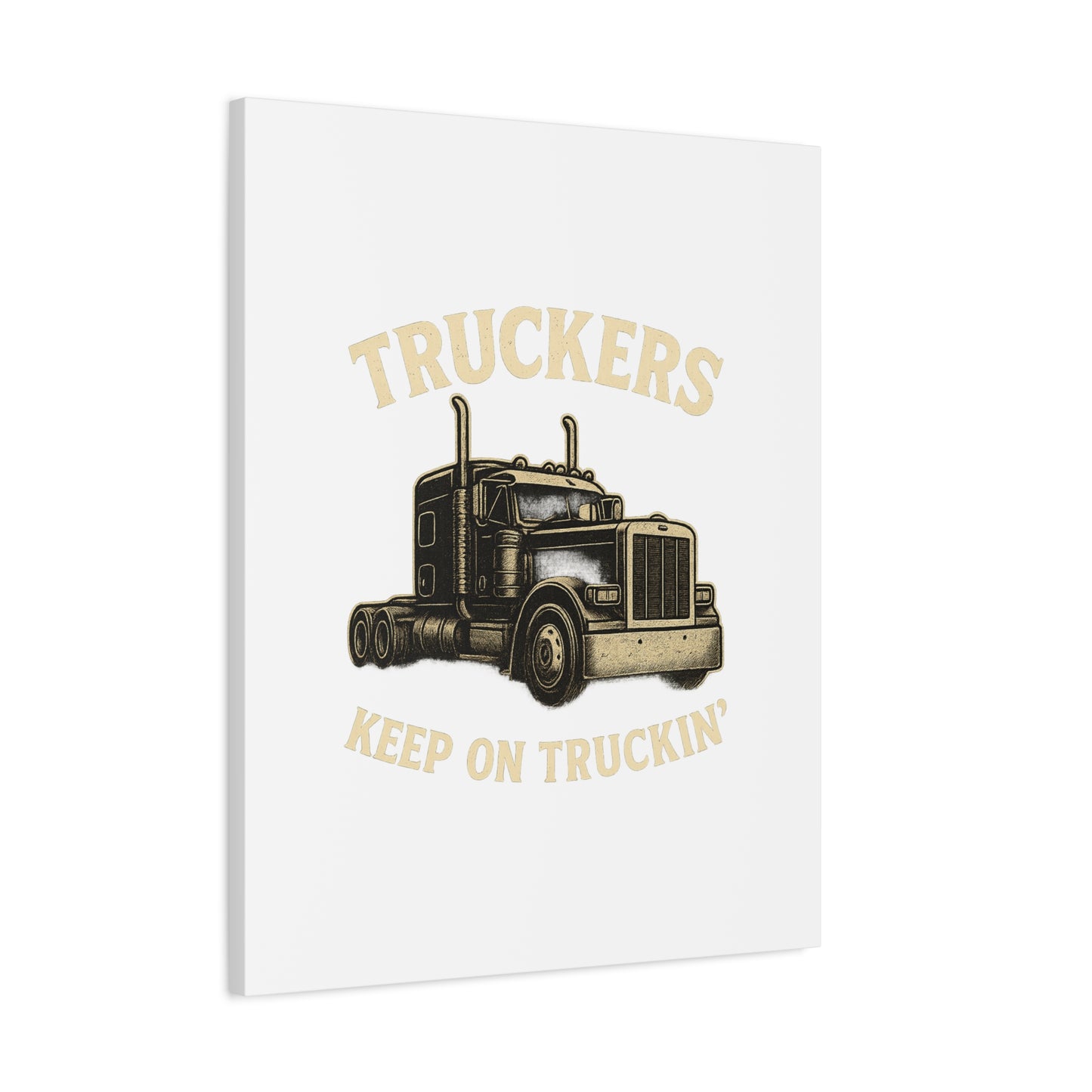 Truckers Canvas Wall Art, Keep on Truckin' Decor, Gift for Drivers, Trucking Artwork, Transportation Gift - TRV