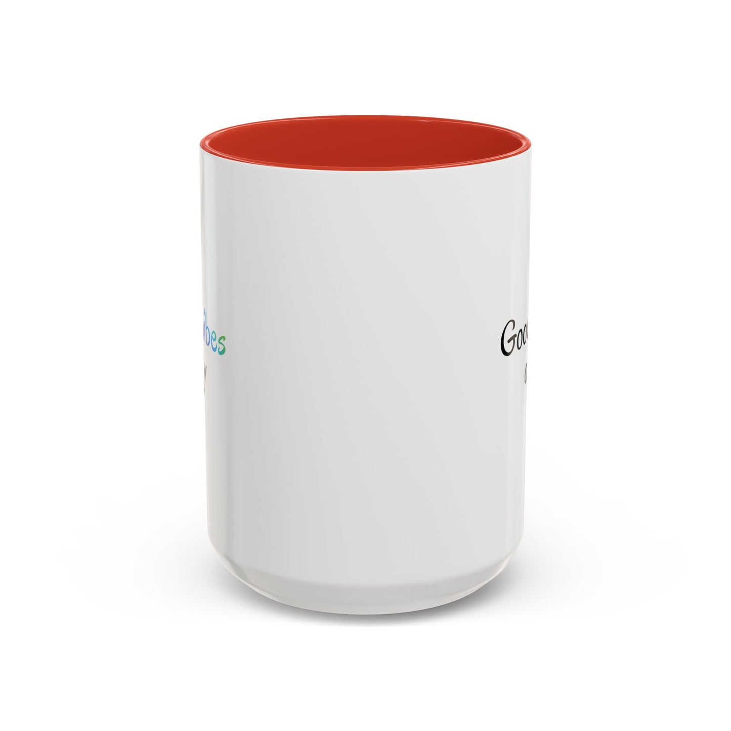 Good Vibes Only Accent Coffee Mug - Positive Energy 11 & 15oz Cup for Happiness, Inspirational Gift, Morning Motivation, Ceramic Tea Cup,