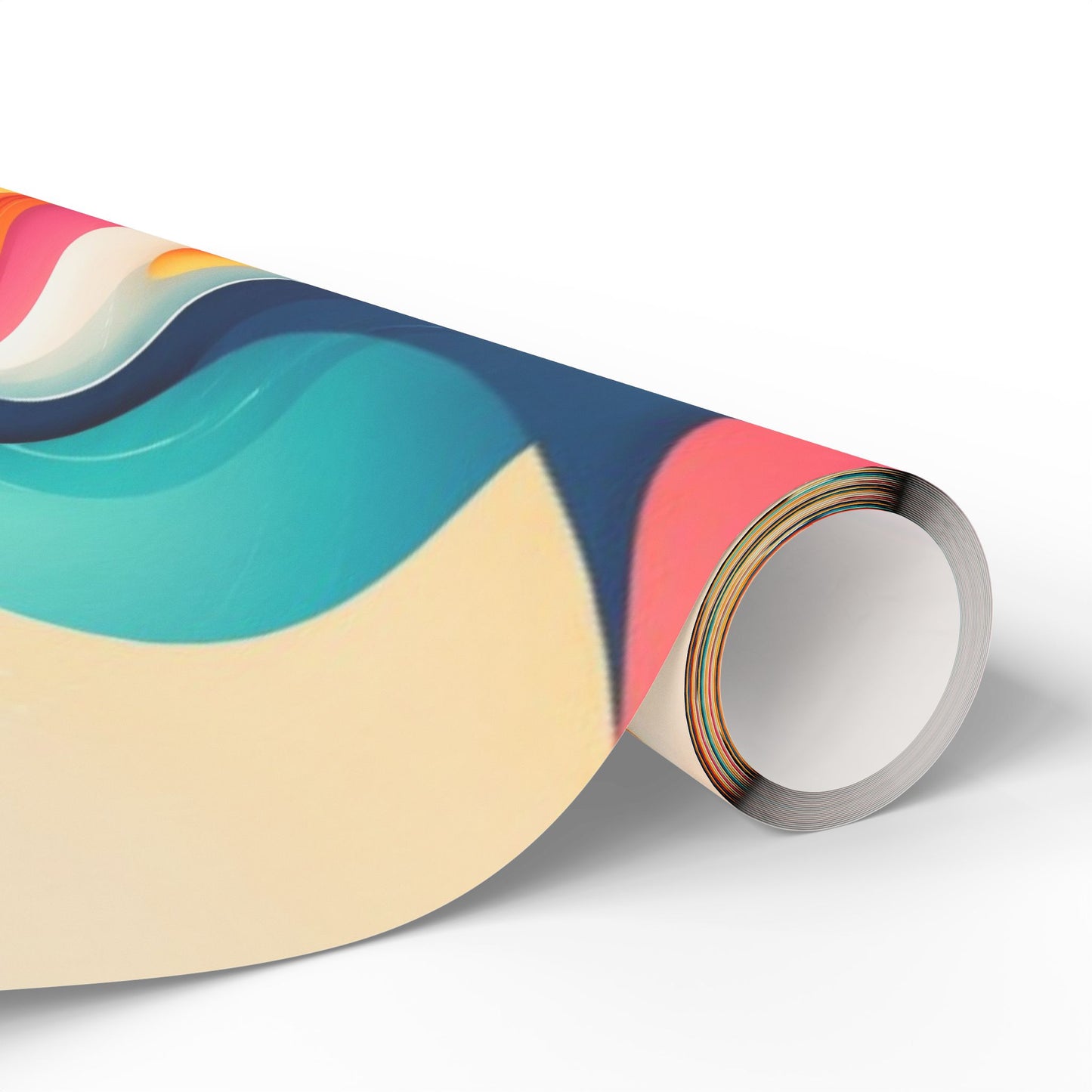 Geometric Colorwave Wrapping Paper Roll — Vibrant Abstract Gift Wrap