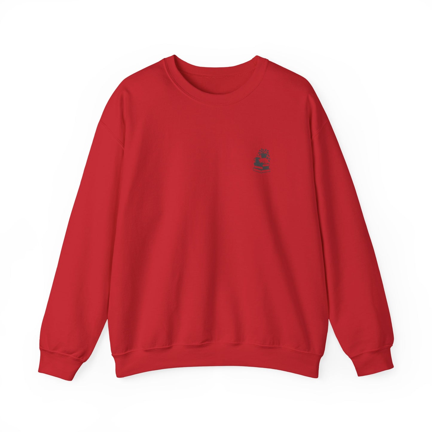 Stack of Books with Mug and Plant Sweatshirt | Cozy Reading Crewneck