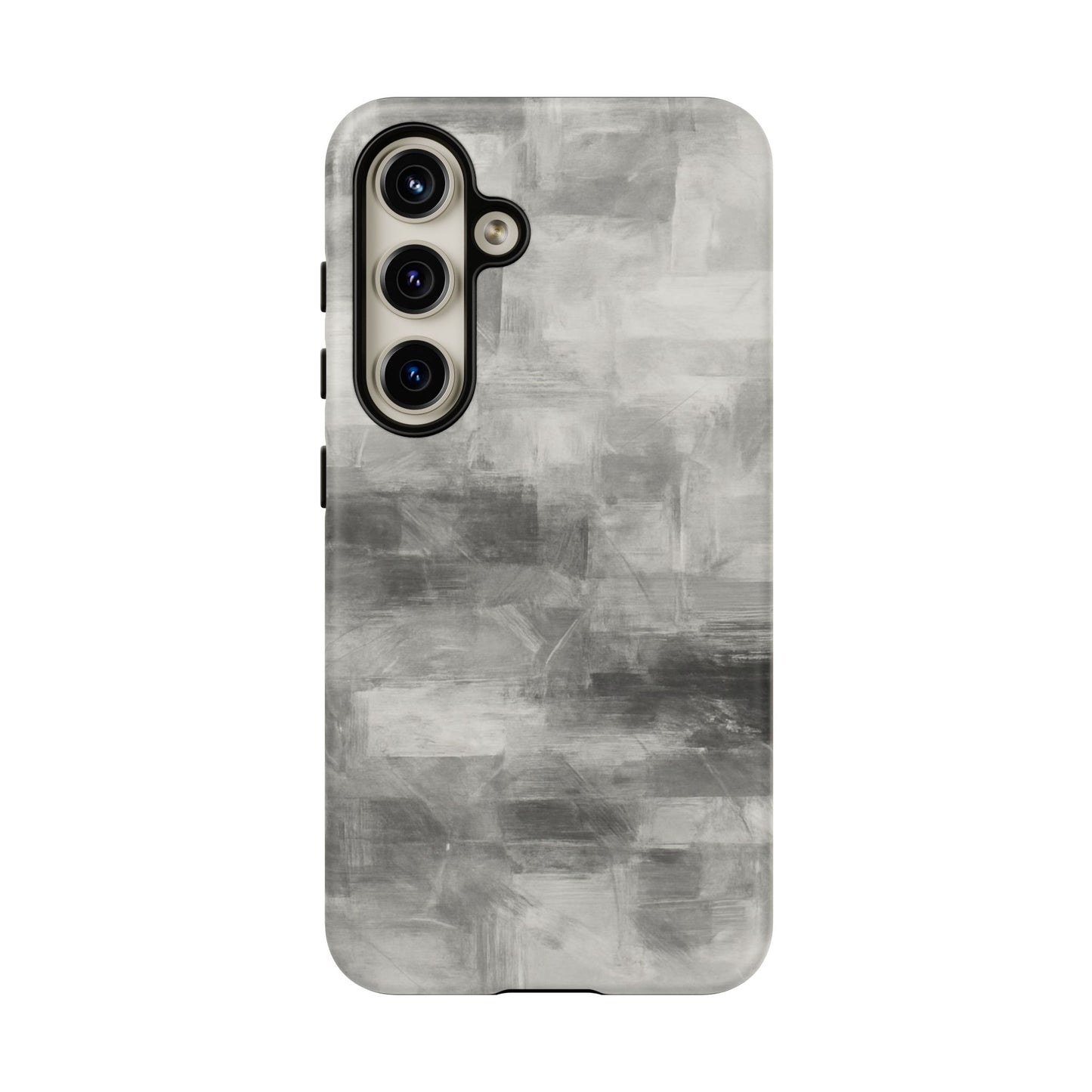 Abstract gray grid phone case by Printify, tough protective iPhone cover with modern geometric design.