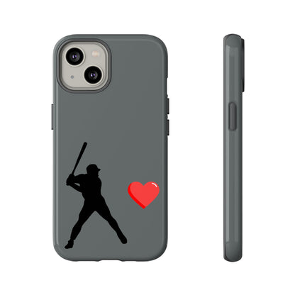 Printify Baseball Love phone case featuring sports-themed design, tough protection for sports fans and Father's Day gift.