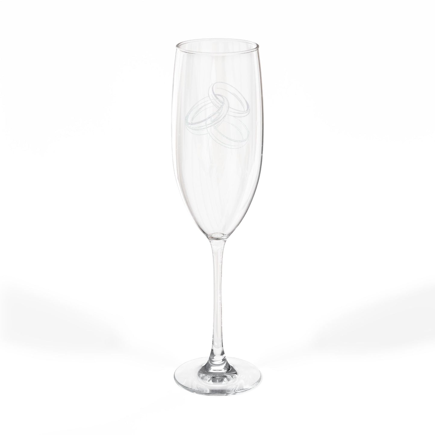 Interlocking Rings Champagne Glass | Engraved 8oz Flute