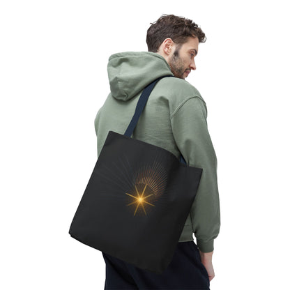 Radiant Starburst Tote Bag | Golden Light Celestial Design - TRV