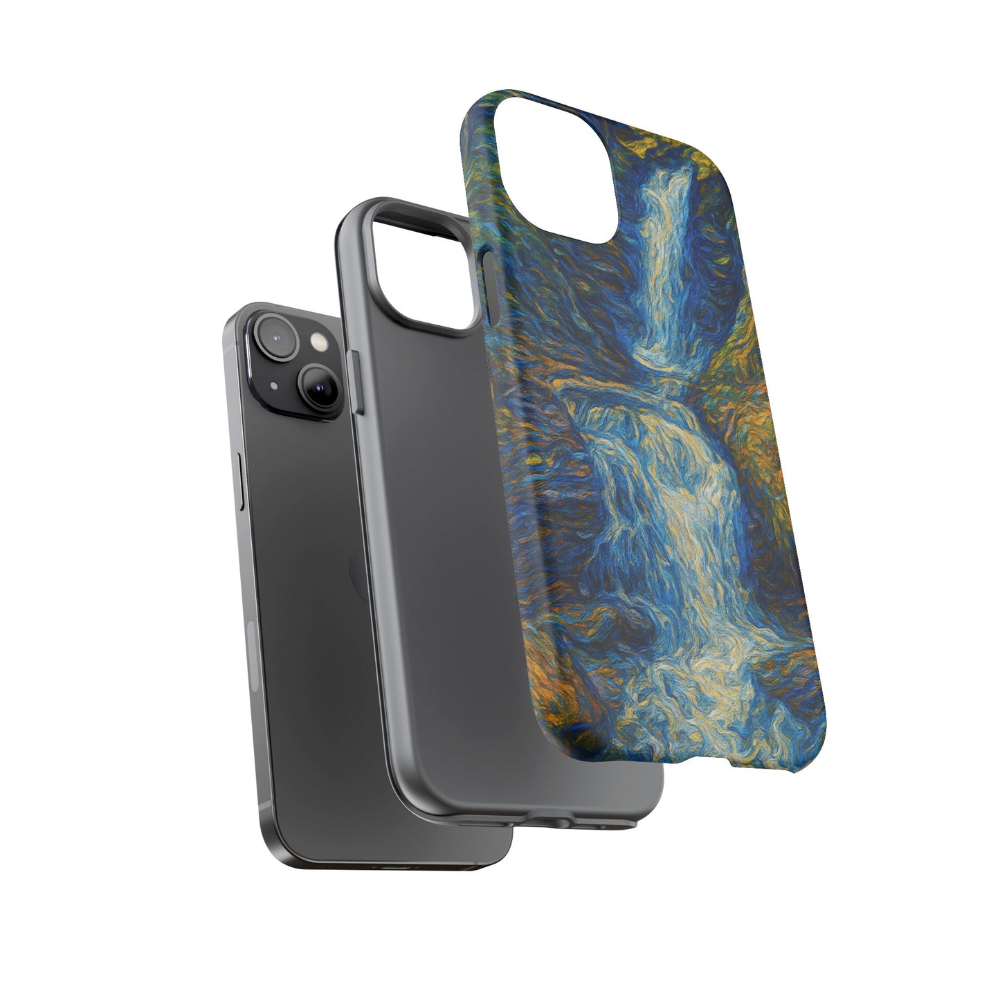 Artistic Phone Case - Waterfall Design, Unique Gift, Phone Accessory, Nature Lover, Original Artwork - TRV