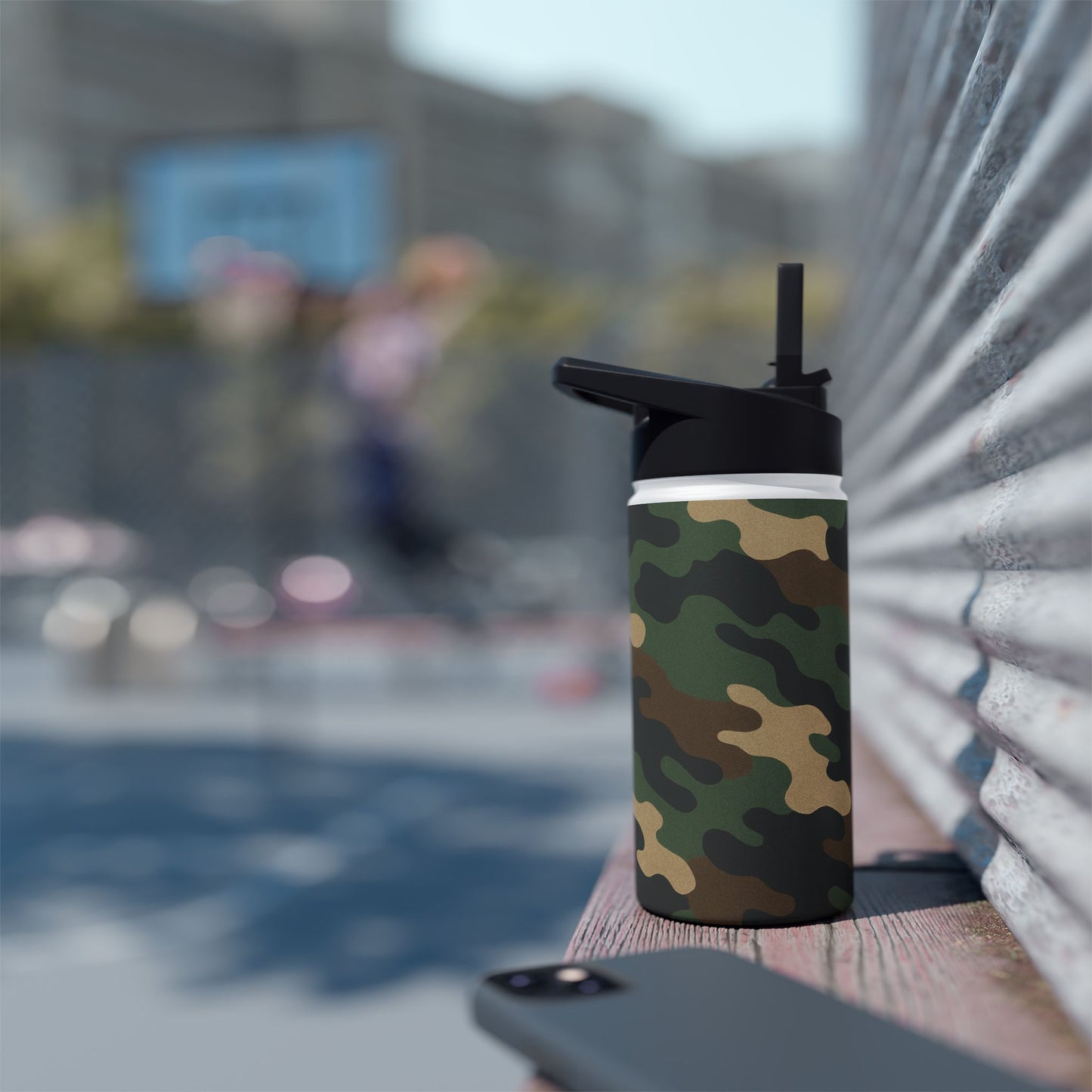 Camo Stainless Steel Water Bottle — Insulated Outdoor Bottle