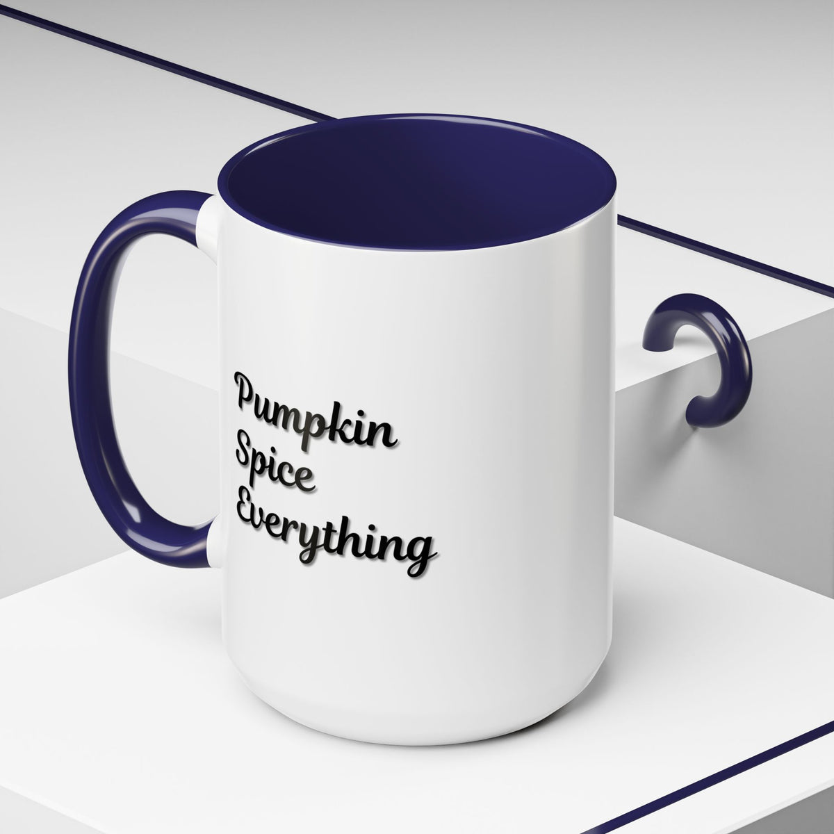 Printify Pumpkin Spice Everything accent coffee mug with fall-themed design, 11oz or 15oz ceramic coffee cup for seasonal enjoyment