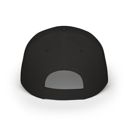 Silhouette Batter baseball cap by Printify, a stylish hat with a graphic design featuring a batter in action.