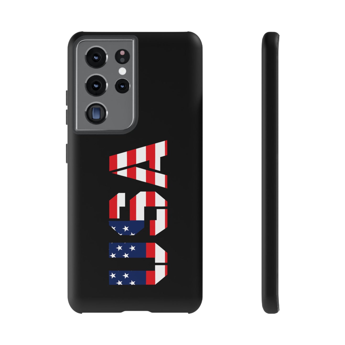 USA patriotic phone case with American flag design, durable tough case for smartphone protection by Printify