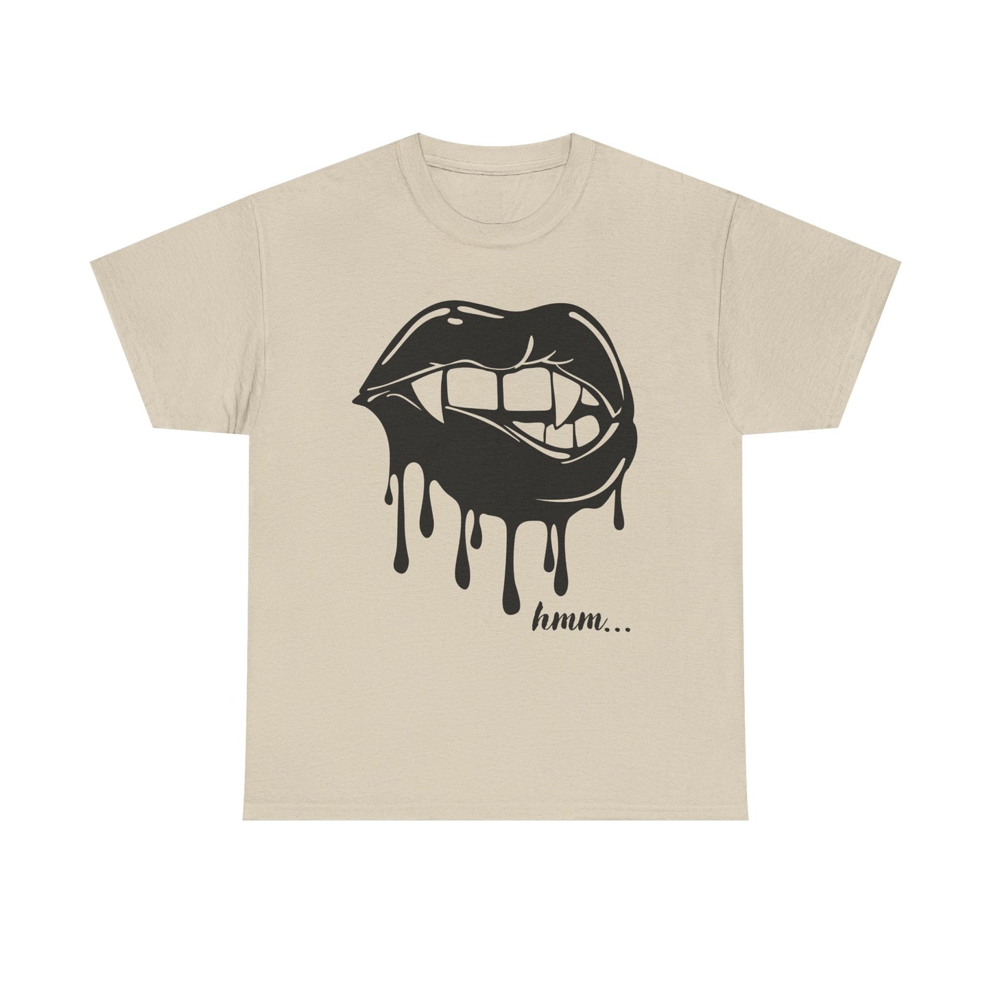 Edgy Graphic Tee - Dripping Lips Design - Unisex Heavy Cotton Tee