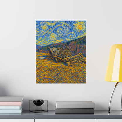 Matte Vertical Posters of Starry Night - Art Print for Home Decor, Wall Art, Gift for Art Lovers, Bacground for Celebrations - TRV