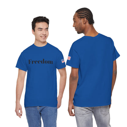 Freedom script tee | T-Shirt, American flag sleeve - TRV