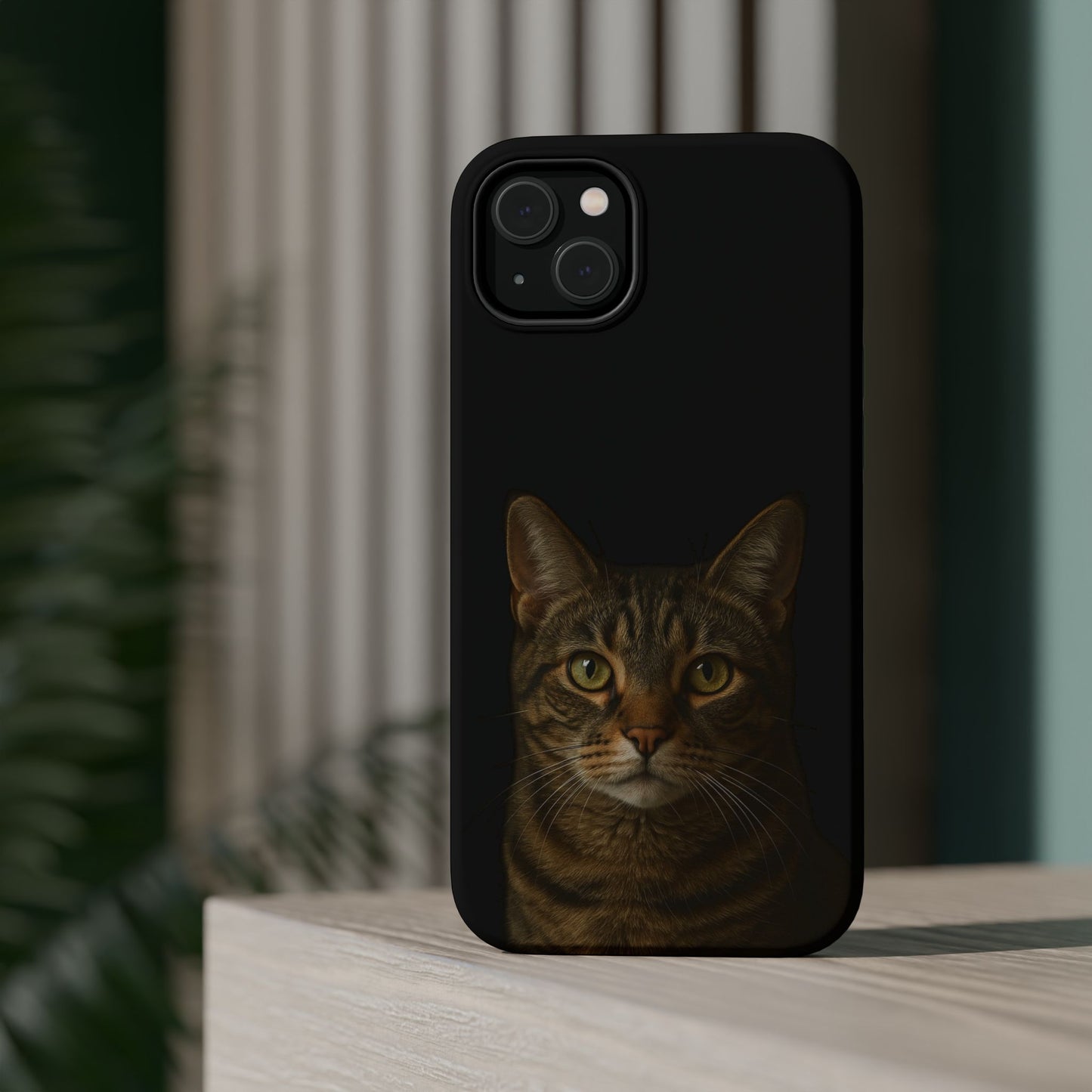Magnetic Impact-Resistant Phone Case — Realistic Tabby Cat Portrait
