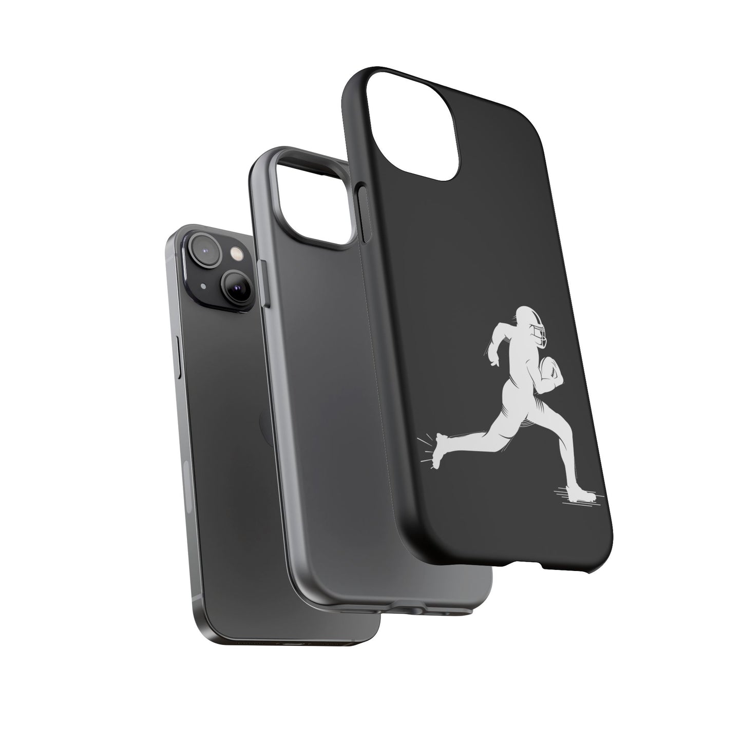 Football Player Phone Case, Tough Cases, Sports Phone Cover, Gift for Athletes, iPhone & Samsung Accessories, Running Player Design - TRV