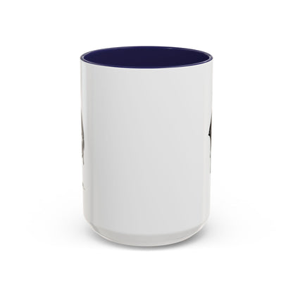 Black accent Dripping Bite coffee mug by Printify, 11oz or 15oz, featuring a unique drip design on a ceramic mug.