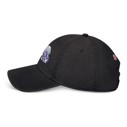 Football-Themed Denim Hat with Embroidery, Perfect Gift for Sports Lovers, Casual Wear, Game Day Accessories, Embroidered Cap - TRV