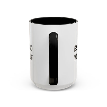 Espresso Yourself Coffee Mug - Fun Black Accented Mug for Coffee Lovers, Great Gift for Birthdays, Christmas, and Housewarming