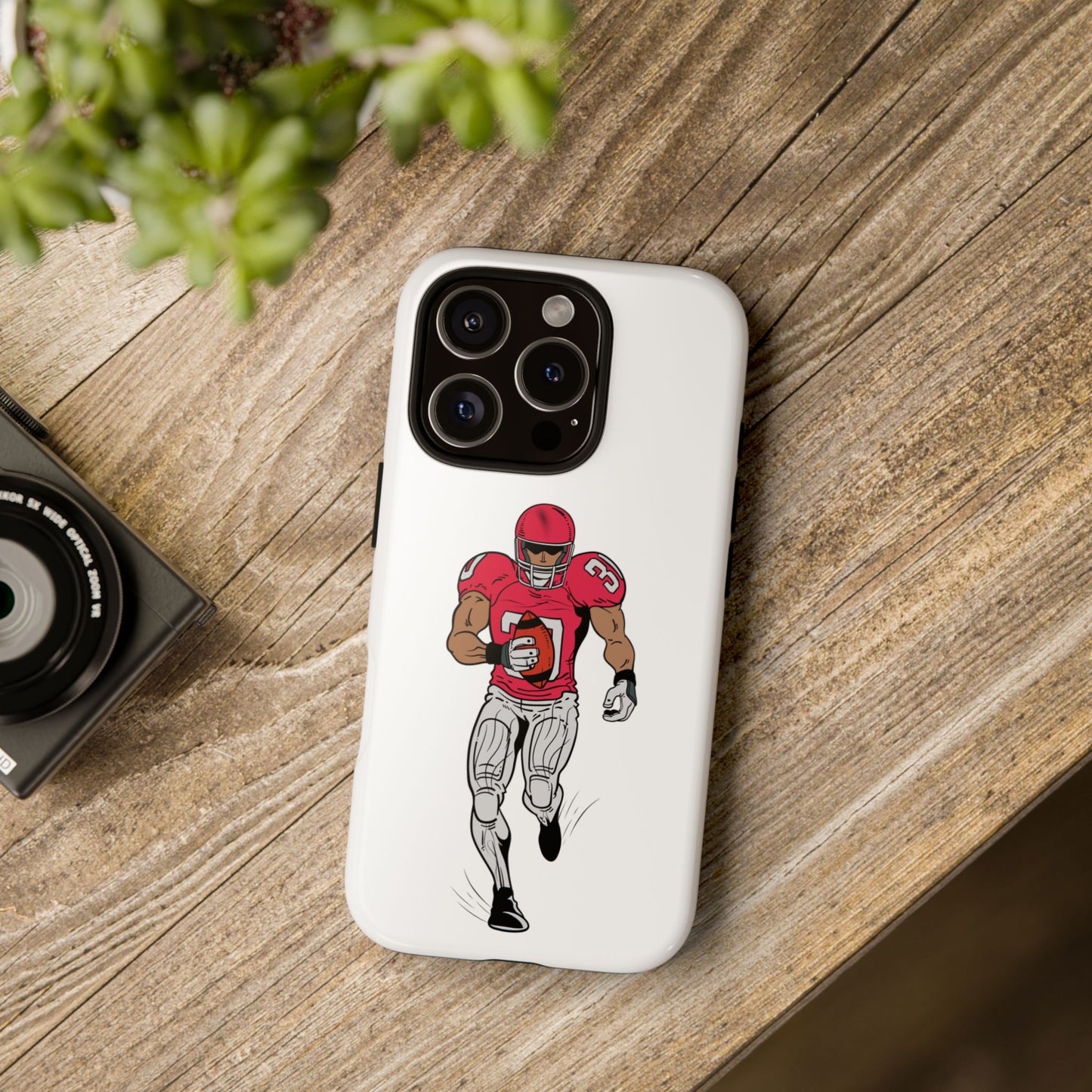 Football Player Tough Case, Sports Phone Cover, Athlete Gift, Tough Phone Case, Fall Sports, Football Lover's Accessory - TRV