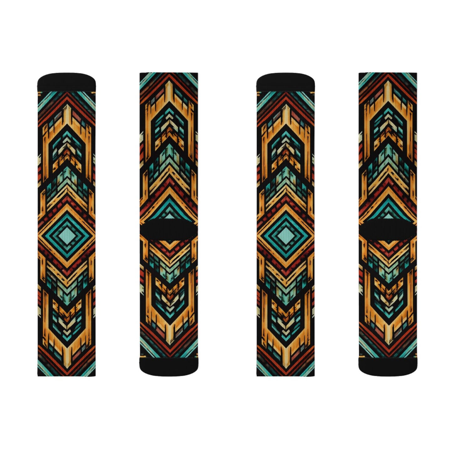 Southwestern Aztec Pattern Socks | Geometric Tribal Print