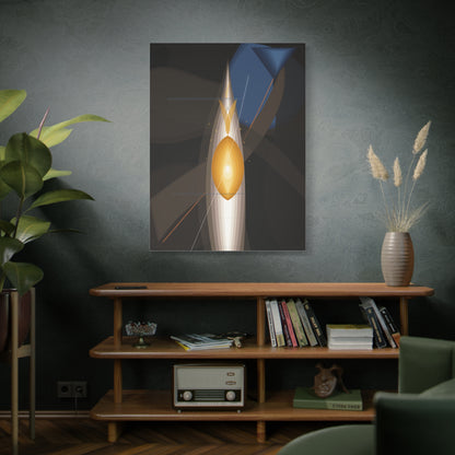 Abstract Geometric Flame Canvas | Matte Stretched Canvas 1.25"