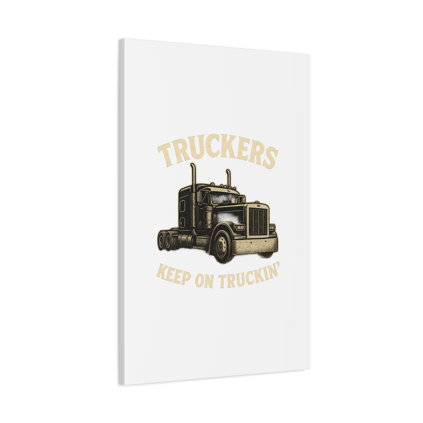 Truckers Canvas Wall Art, Keep on Truckin' Decor, Gift for Drivers, Trucking Artwork, Transportation Gift - TRV
